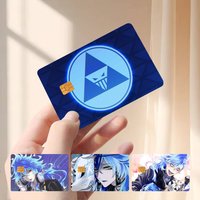 Anime Idia cool Shroud 4pcs 1Set Laser Holographic Sticker Skin Cover for Credit Bank Debit Card