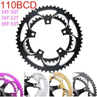 AliExpress GANOPPER 110BCD Road Bike Double Chainring Disc 50T-34T 52T-36T 53T-39T Bicycle Crankset 9S/10S/11S Speed for Sram Ultralight Chainwheel