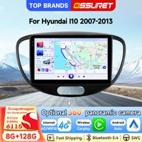 OSSURET Schneller Versand 9 Zoll 2 Din Android 15 Intelligentes Autosystem für Hyundai I10 2007-2013 Kabelloses CarPlay Android Auto Auto-Multimedia-Player Bluetooth Freisprecheinrichtung mit Qualcomm