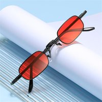 Small Rectangle Sunglasses for Women Men, Retro Metal Frame Punk Sun Glasses Vintage Travel Shades UV400 Protection