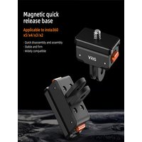 VRIG Magnetic Camera Expansion Bracket for Insta 360 ACE/ACE PRO/ACE PRO2 w 2-Prong Mount &1/4" Plate For Insta 360 X5/X4/X3/X2