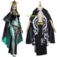 Midna Cosplay Costume Adult Female Halloween Party Cosplay Suit Midna Sexy Cloak Skirt Full Set Plus Size