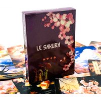 New Le Sakura Cards Game 36 Cards Cherry Blossoms , Stylish & Compact, Includes Guidebook, Ideal For Travel, Spiritual Practices