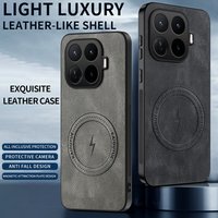 PU Leather Texture Wireless Charging Hard Matte Camera Protection Back Phone Shockproof Case for Xiaomi 17T 17T Pro 5G
