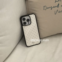 Korean Ins Sweet Girl Black Wave Dot Creative Cute Gentle Phone Case For iPhone 17 AIR 16 15 14 13 12 11 PRO MAX 7 8 PLUS Cover