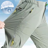 Sfabl 5xl Sommer schnell trocknende Wander hose Männer Stretch wasserdichte taktische Hose Reiß verschluss taschen Hose leichte Angel hose