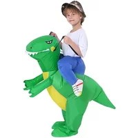 Green Dinosaur Inflatable Costumes for Boys Girls Performance Blow up Clothes Adult Kids Halloween Carnival Party Outfits