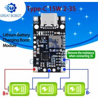 BS Type-C USB 2-3S BMS 15W 8.4V 12.6V 1.5A Lithium Battery Charging Module With Balanced Support Fast Charge With Indicator