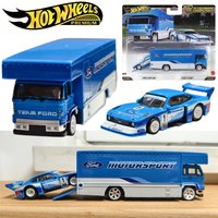 Hot Wheels Premium Car Culture Team Transport 1/64 Scale Ford Capri Gr5 Motorsport Fleet Flyer Car Model Collectible Gifts