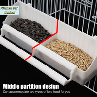 【Parrot Birds Water Hanging Bowl Parakeet Feeder Box Pet Cage Plastic Food Container Peony Cockatiel Budgerigar Supply】