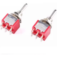 100PCS 3 Positions 6Pin Toggle Switch MTS-223 Dual Reset Power Switch Automatic Return Toggle Switch AC 250V 2A/ AC 5A 120V