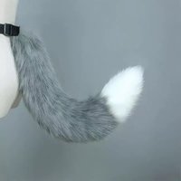 Fox Tail Adjustable Strap Halloween Dress Up Accessories Party Props Handmade Cosplay Catgirl Wearing Decorations