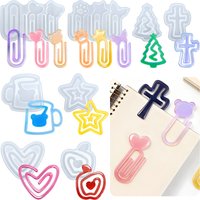 Silicone Mold for Resin Bookmarks Paperclip Charm Mold DIY Craft Molds for UV Epoxy Resin Casting DIY Crafts Gift for Readers