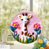 CHENISTORY Deer Needle Felting Kit Wall Art Diy Crafts Animal Needle Felting Kits For Beginners Arts And Crafts Fun Crafts For A