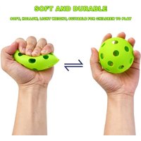 6 Pack Baseballs Practice Balls Softball Training Plastic 26 Holes Hollow Airflow for Indoor Outdoor Lightweight Hitting
