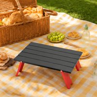 2PCS Foldable Backpacking Table, Lightweight Aluminum Roll Table for Outdoor Camping, Picnic, Fishing, BBQ & Travel, Portable