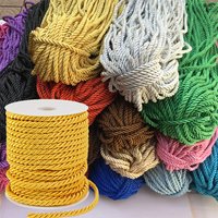 5/10Meters Twisted Cord Rope Trim 5mm 3-Ply Polyester Silk Cord Decorative Rope Craft Bag Drawstring Home Decor Christmas