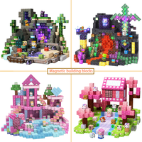 Magnetic Building Block Bricks Toy Mine Stacking World Creative DIY Build Model Set STEM Educational Kids Gifts for Boy Girls