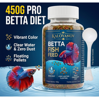 450g Premium Betta Fish Food Floating Micro Granules Nutrient-Rich Daily Diet with Scoop Zero Dust for All Small Tropical Fish