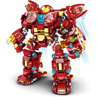 Marvel Superhero Iron Man Hulkbuster Mech Nano Gauntlet Model Building Blocks Classics Movie Avengers Bricks Set Child Toy Gifts