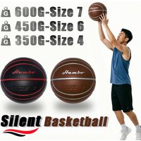 Silent Basketball 600G-Size 7 Men, 450G-Size 6 Women/Teen, 350G-Size 4 Children Quietly Dribble Indoor Foam Airless Basketball