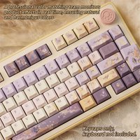 New PBT Keycaps120-Key,Cherry Profile 5-Side Dye-Sublimation Anti-Oil Fit 61-108 Mechanical Keyboards
