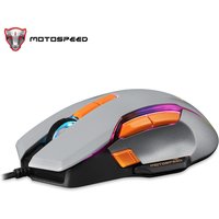 Motospeed V90 Wired Gaming Mouse RGB Backlight 8 Adjustable 50000 DPI Office Game Mouse Macro Drive PMW3325 For Laptop PC