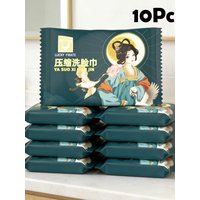 10Pcs Thick Compressed Towels Disposable Travel Towels For Bathing Washing Face For Business Travel And Trip