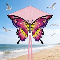 Butterfly kites nylon fabric flying for kids kites factory beach toys play bird Kite string koinobori Kite surfing paragliding