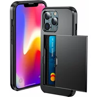 Case For iPhone 16 Pro Max 16e 15 14 13 12 117 8 Plus Slide Wallet Card Slot Hard PC Heavy Duty Protective antifall Mobile Cover