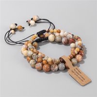 3pcs/set Beaded Bracelet Handmade 4 6 8mm Natural Stone Agates Tiger Eye Amazonite Beads Bracelets Men Women Healing Jewelry