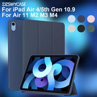 Case for iPad Air M4 M3 M2 11inch, Silicone Case for iPad Air 5/4th Gen 10.9 Trifold Stand Cover, Supports Auto Wake/Sleep