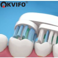 KVIFO 4/8/16/20 pcs For Dual Clean Electric Toothbrush Head Replacements Soft Heads 1000 8000 9000 417A Clean Bristle Nozzles