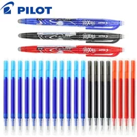 Pilot Frixion Erasable Gel Pen Set 0.5mm Blue/black/red Replaceable Refills Student Writing School Supplies Office Accessories