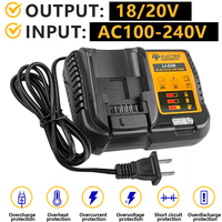Electric Goddess Lithium Battery Charger With LED Display 10.8V 14.4V 20V Battery Charger For Dewalt 20V Battery Pin