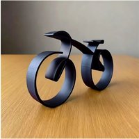 AliExpress NONE Modern Black Abstract Bicycle Sculpture - Chic Bike Decor Piece for Home & Office, Ideal for Living Room, Bedroom, Study