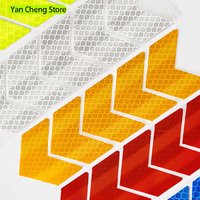 PET Reflective Sticker Safety Warning Tape For Bicycle Helmet Motorcycle Tail Box Car Night Driving Reflective Decals