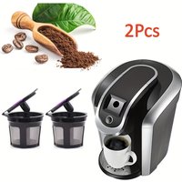 2Pcs Reusable K Cups for Keurig 2.0 and 1.0 Refillable K Cups Keurig Filters Reusable Filter Cups Stainless Steel Coffee Filters