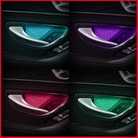 For Mercedes Benz C GLC Class W205 X253 Car Interior Door Bowl Diamond Sticker Ambient Light Modification Accessories