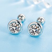 Charm 925 Sterling Silver Exquisite Threaded Zircon Stud Earrings Fashion Wedding Party Wedding Jewelry Accessories