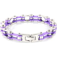 AliExpress GD-KSN Purple Ladies Bracelets,Biker Bicycle Motorcycle Chain Bracelets For Women,Punk Stainless Steel Jewelry Support Distribution