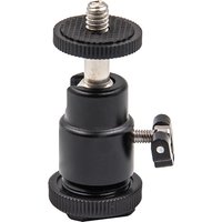 Ball Head For Camera Tripod LED Light 1/4 Screw Rotary Mount Stand Aluminum Mini Tripod Ball Head Hot Shoe Adapter Cradle