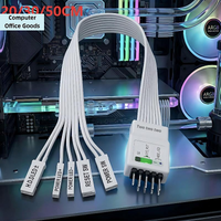 【20/30/50cm Motherboard Front Panel Cable Universal 9Pin F-PANEL Adapter With Labeled Connectors For PC Case DIY Modding】