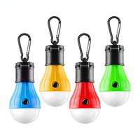 Mini Portable LED Lamp Bulb Emergency Light Camping Lantern Outdoor Light Battery Powered Lights Multicolor Waterproof Lighting