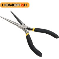 Long Nose Pliers 45#Steel Hand Tools Electrician Repair Tools Stripping Cutting Clamping Wire Cutter Multi-function