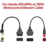 4Pin/6Pin Motorcycle OBD2 Adapter Cable for Honda Diagnostic Connector OBDII 16Pin Extension for CBR CRF