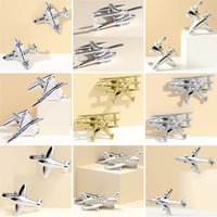 Annlyy Fashion Plane Helicopter Warplane Mens Cufflinks Cuff Links