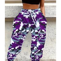 Hot Selling Fashion Dazzling Camouflage Pattern Design 3D Printing Men's and Women's Outdoor Street Wear Pants in Large Size
