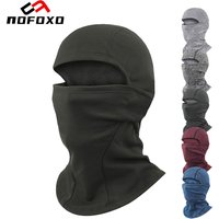 NOFOXO Winter Motorcycle Mask Helmet Outdoor Cold Head Cover Cycling Fleece Elastic Full Face Mask Windproof Skiing Neck Cover