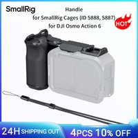 SmallRig Handle for SmallRig Cages (ID 5888, 5887) for DJI Osmo Action 6 with Cold Shoe Adapter Foldable Shutter Button -6259